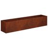 vidaXL Cache-pot de jardin Rouill&eacute; 80 x 20 x 20 cm Acier patin&eacute;
