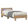 vidaXL Cadre de lit Ch&ecirc;ne artisanal 80 x 200 cm Bois d'ing&eacute;nierie