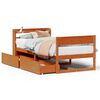 vidaXL Cadre de lit sans matelas cire marron 90x190 cm bois pin massif