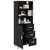 vidaXL Haut Armoire Ch&ecirc;ne noir 69,5 x 34 x 180 cm Bois d'ing&eacute;nierie