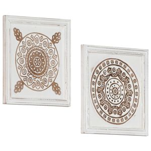 vidaXL D&eacute;cor artistique 2 pc 40 x 40 x 1,5 cm Bois d&rsquo;ing&eacute;nierie