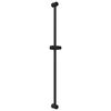 vidaXL Support de Douche Noir 100 cm Acier inoxydable