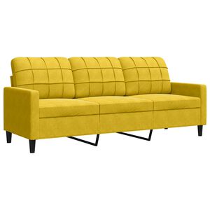 vidaXL Canap&eacute; &agrave; 3 places Jaune 180 cm Velours
