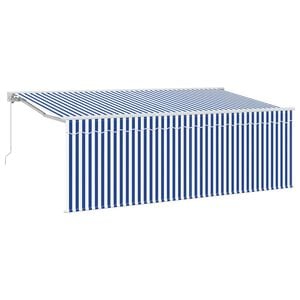 vidaXL Auvent r&eacute;tractable Bleu 350 x 200 cm tissu