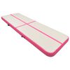 vidaXL Tapis gonflable de gymnastique avec pompe 500x100x15cm PVC Rose