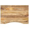vidaXL Dessus de bureau avec courbe 90x60x2,5 cm manguier massif brut