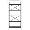 vidaXL &Eacute;tag&egrave;re Ch&ecirc;ne noir 80 x 30 x 183 cm Bois d'ing&eacute;nierie