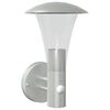 vidaXL Applique murale d'ext&eacute;rieur et capteur argent&eacute; acier inoxydable