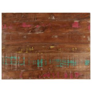 vidaXL Dessus de table 80x60x2,5cm rectangulaire bois massif r&eacute;cup&eacute;r&eacute;