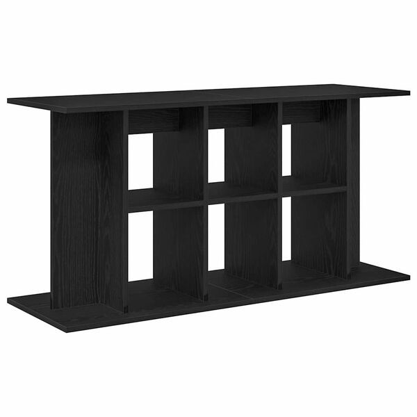 vidaXL Support d'aquarium en ch&ecirc;ne noir 120 x 40 x 60 cm Bois d'ing&eacute;nierie