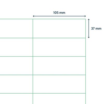 rillprint Étiquettes autocollantes 105x37 mm 500 feuilles Blanc