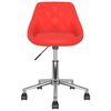 vidaXL Chaise pivotante de salle &agrave; manger Rouge Similicuir
