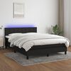 vidaXL Sommier &agrave; lattes de lit avec matelas LED Noir 140x200 cm Tissu