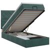 vidaXL Lit ottoman avec matelas Vert fonc&eacute; 90 x 200 cm Velours