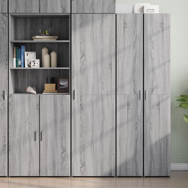 vidaXL Buffet haut sonoma gris 50x42,5x185 cm bois d'ing&eacute;nierie