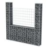 vidaXL Panier de gabion en forme de U Acier galvanisé 160x20x150 cm
