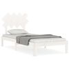 vidaXL Cadre de lit sans matelas blanc bois de pin massif