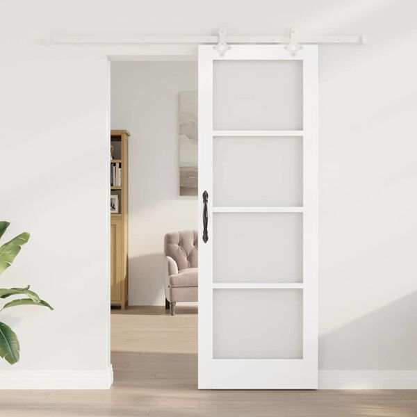 vidaXL Porte coulissante Blanc 73,5 x 211 cm
