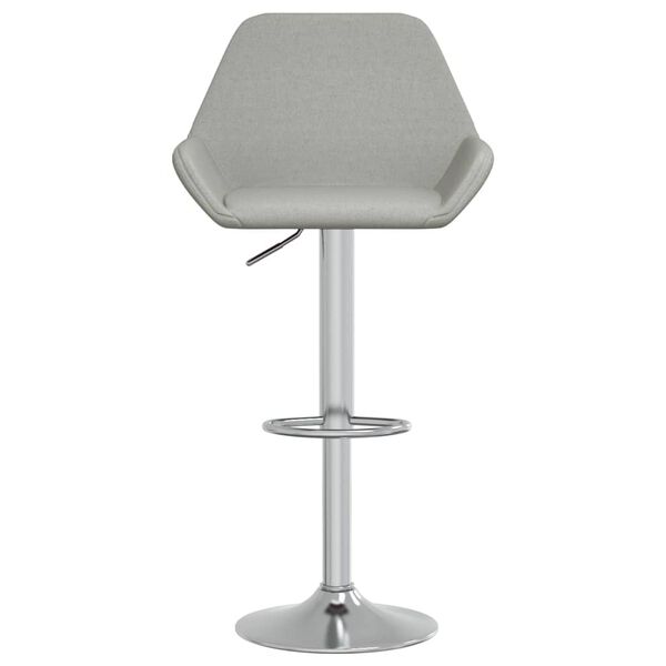 vidaXL Tabourets de bar lot de 2 gris clair tissu