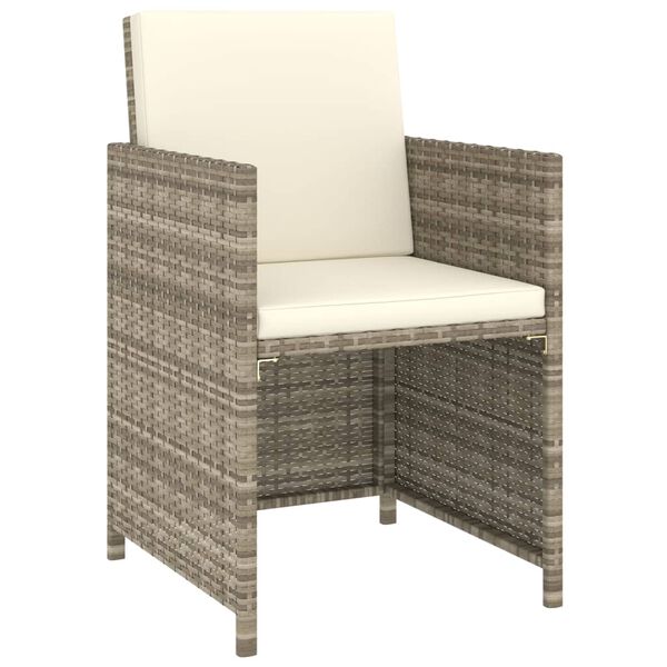 vidaXL Ensemble &agrave; manger d'ext&eacute;rieur avec coussins 6 pcs rotin beige