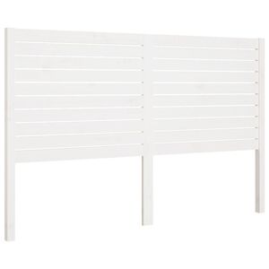 vidaXL T&ecirc;te de lit Blanc 206x4x100 cm Bois massif de pin