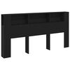 vidaXL Cabinet de T&ecirc;te de Lit Ch&ecirc;ne noir Bois d'ing&eacute;nierie
