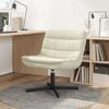 vidaXL Chaise pivotante Cr&egrave;me 63 x 75 x 76 cm PU