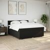 vidaXL Sommier &agrave; lattes de lit avec matelas Noir 180x200 cm Tissu