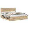 vidaXL Cadre de lit Ch&ecirc;ne Sonoma 180 x 200 cm Bois Ing&eacute;nierie