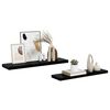 vidaXL Étagère murale flottante 2 pcs Noir brillant 90x23,5x3,8 cm MDF