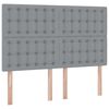 vidaXL Lit avec rangement et LED Gris clair 140 x 190 cm Polyester