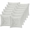 vidaXL Coussin de jet&eacute; 12 pc HOUTEN Gris clair 40 x 40 cm Flanelle
