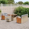 vidaXL Ensemble de canap&eacute; de jardin 8 pcs beige et gris clair