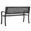 vidaXL Banc de jardin Noir 120 cm Acier