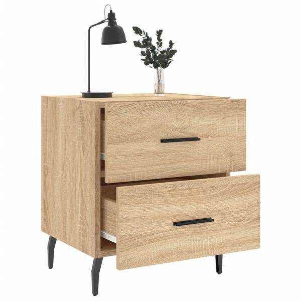 vidaXL Table de chevet ch&ecirc;ne sonoma 40x35x47,5 cm bois d&rsquo;ing&eacute;nierie