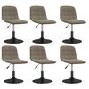 vidaXL Chaises pivotantes &agrave; manger lot de 6 gris clair velours