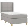vidaXL Sommier &agrave; lattes de lit avec matelas Gris clair 80x200 cm Tissu