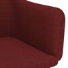 vidaXL Chaises &agrave; manger lot de 2 rouge bordeaux tissu
