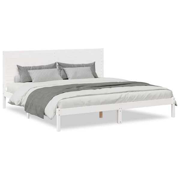 vidaXL Cadre de lit extra long sans matelas 180x220 cm bois massif