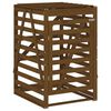 vidaXL Abri pour poubelle sur roulettes marron miel bois massif de pin