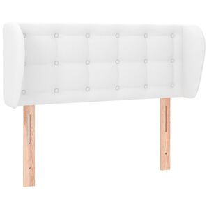 vidaXL T&ecirc;te de lit avec oreilles Blanc 83x23x78/88 cm Similicuir