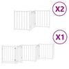 vidaXL Barri&egrave;re pour chien porte pliable 12 panneaux bois de peuplier