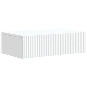 vidaXL Table d'appoint murale Blanc 59 x 34,5 x 17 cm