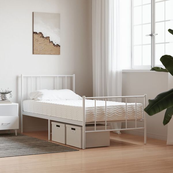 vidaXL Matelas en mousse blanc 80x220 cm duret&eacute; H2 H3