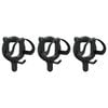 vidaXL Porte-brides 3 pcs mural noir fer
