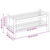 vidaXL Rack &agrave; chaussures avec &eacute;tag&egrave;re Naturel 68 x 28 x 30 cm Bambou