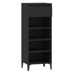 vidaXL &Eacute;tag&egrave;re &agrave; chaussures Noir 40x36x105 cm Bois d'ing&eacute;nierie