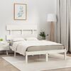 vidaXL Cadre de lit sans matelas blanc 120x200 cm bois massif