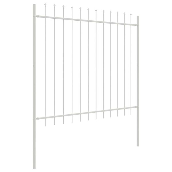 vidaXL Cl&ocirc;ture de jardin Blanc 1,7 x 1,5 m Acier rev&ecirc;tu de poudre
