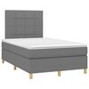 vidaXL Sommier &agrave; lattes de lit avec matelas Gris fonc&eacute; 120x200cm Tissu